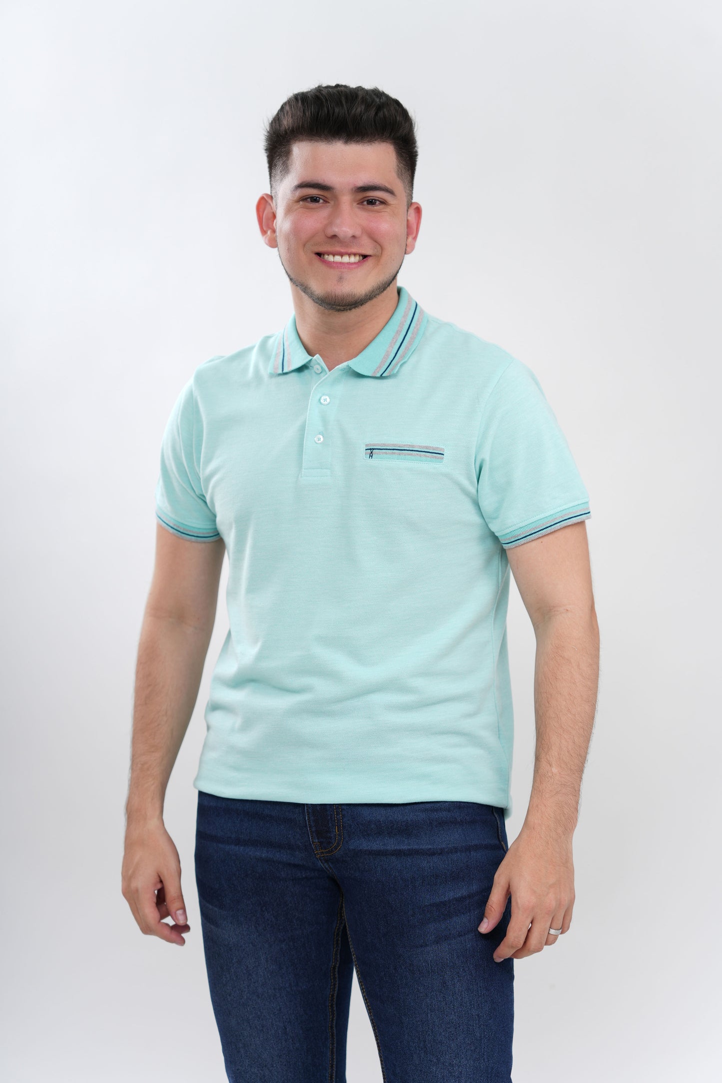 TB Polo - 2 50% Algodón 50% Polyester - Aqua