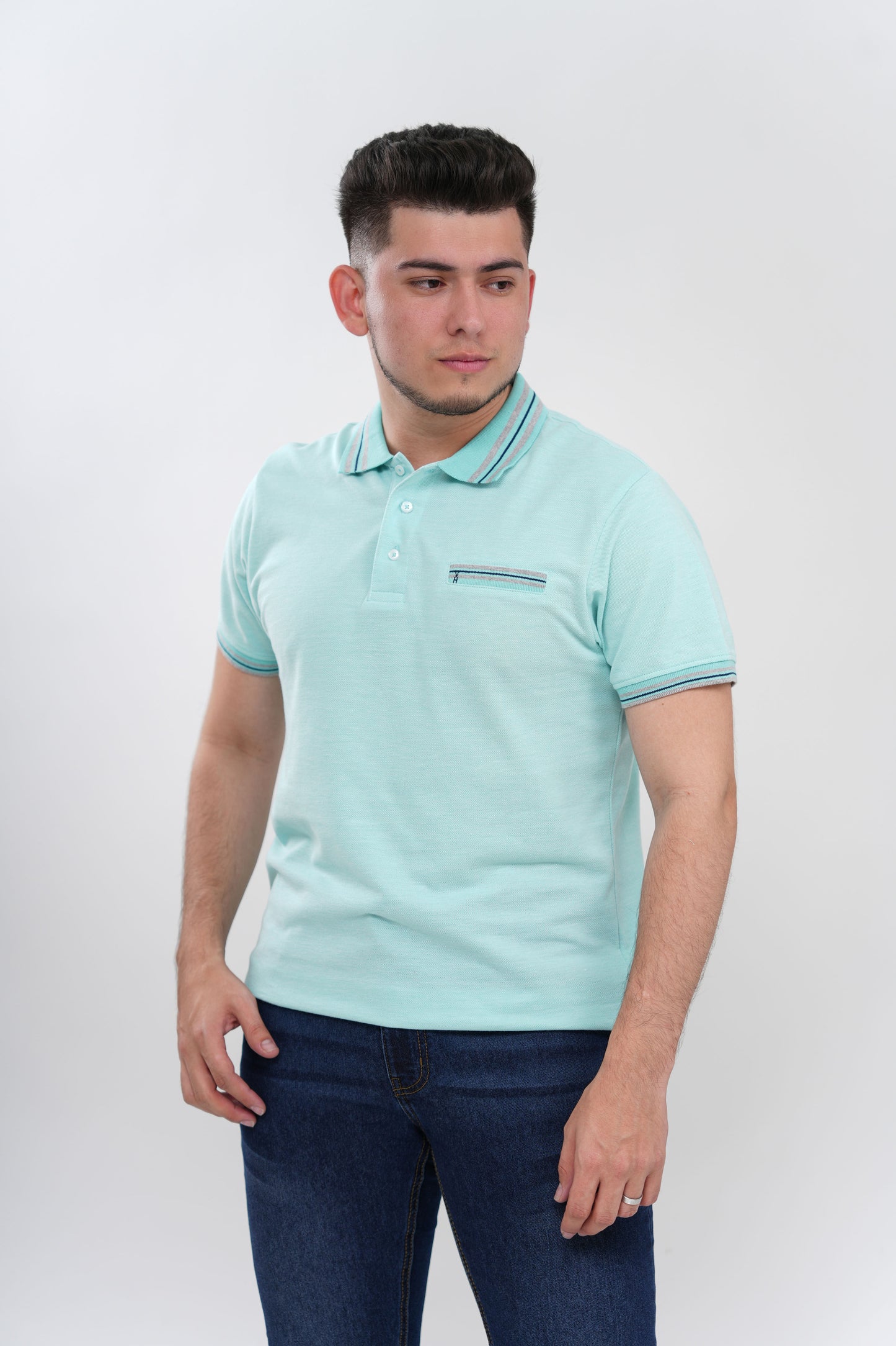 TB Polo - 2 50% Algodón 50% Polyester - Aqua