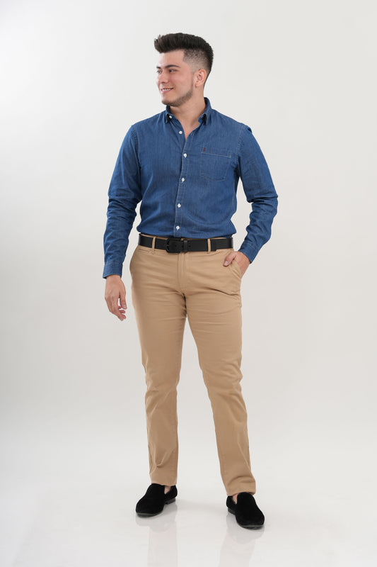 CAMISA NOS BASIC BL MC CUADROS