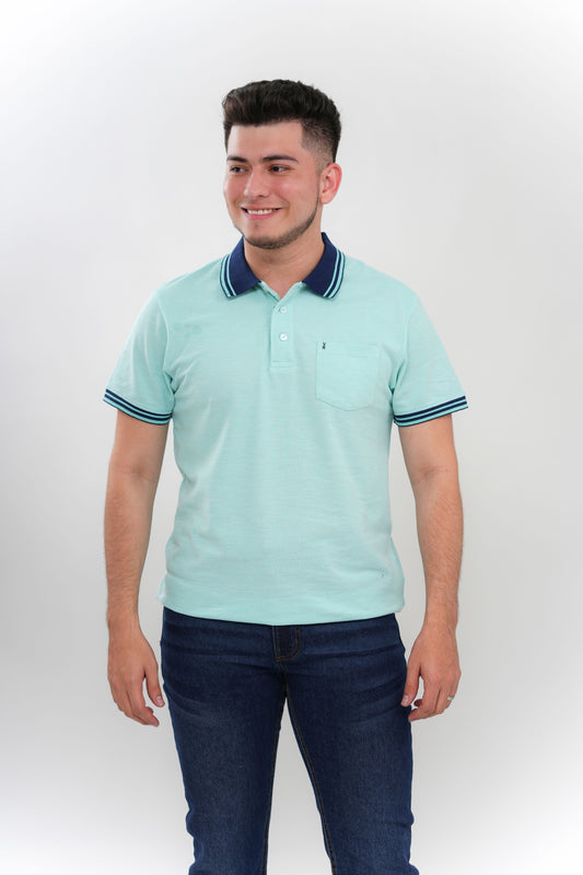 TB Polo - 4  50% Algodón 50% Polyester - Aqua