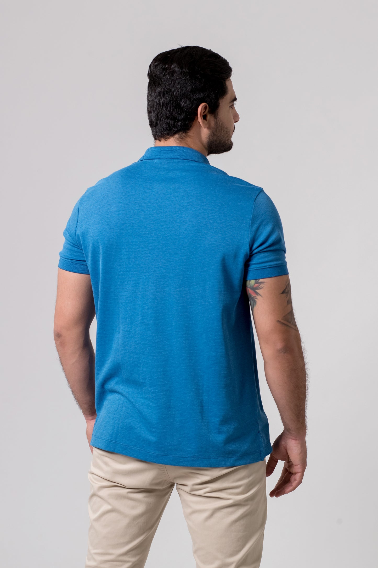 Polo Solido Azul Turquesa