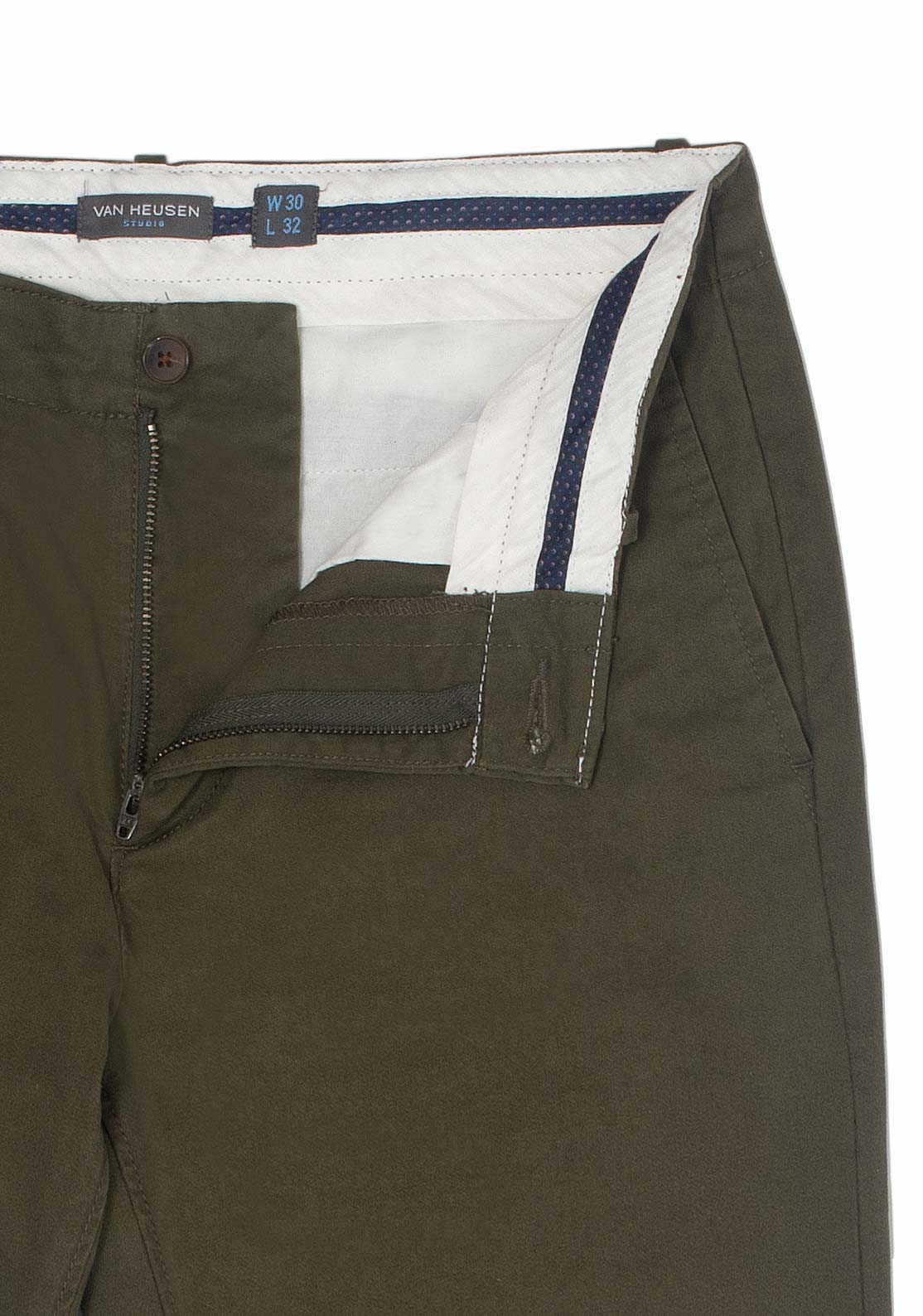 Pantalón Chino Flex Verde Olivo Skinny Fit
